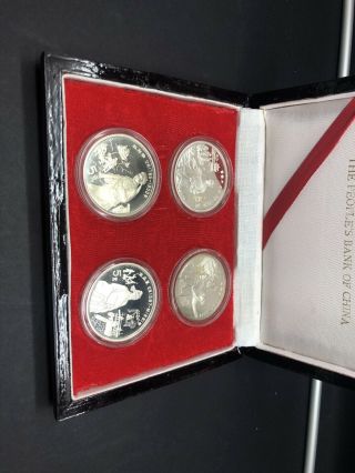 1991 4pc China Historical Figures Silver Coin Box Set