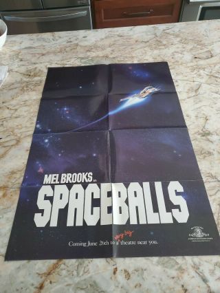 Spaceballs Advance Movie Poster 27 X 41 1sh 1986 Star Wars 1 Spoof