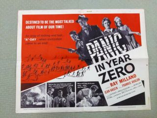 Panic In The Year Zero Vintage Half Sheet Poster 1962