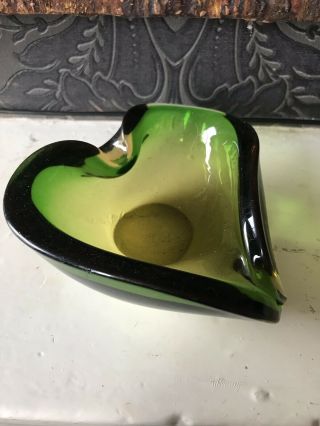 Murano Glass Heart Shaped Dish