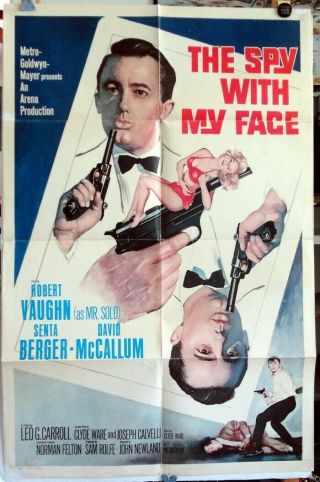 The Spy With My Face - 1966 Intl One Sheet - Robert Vaughn - Vg