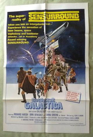 Battlestar Galactica Vintage 1 Sheet Style C Poster Folded 1978