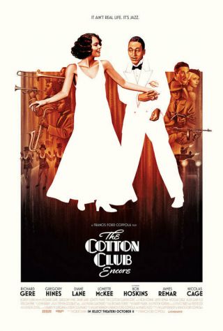 The Cotton Club: Encore Movie Poster 27x40 D/s Coppola Jazz Gere Lane Hines