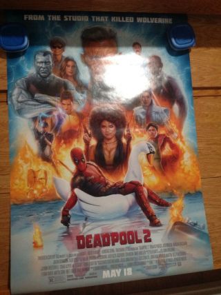Deadpool 2 Theatrical Movie Poster Double Sided 27” X 40”
