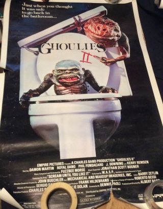 Ghoulies 2 Rare Promo Poster Great Shape Has Pinholes Corners Tears About 4 Inch