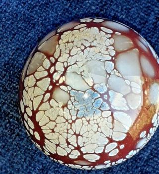 Rare Brown and White Mushroom Hand Crafted by Heron Glass - Gift Box 3