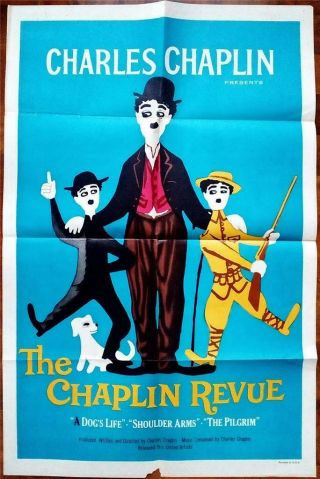 Charles Charlie Chaplin Revue Vintage Silent Comedy Film Poster