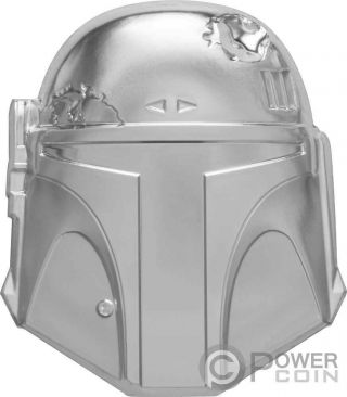 Boba Fett Helmet Star Wars 2 Oz Silver Coin 5$ Niue 2020