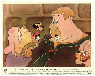 Fun And Fancy Walt Disney Animation 1947 Lobby Card Mickey Mouse