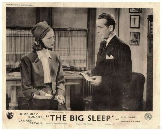The Big Sleep British Lobby Card Humphrey Bogart Lauren Bacall Rare