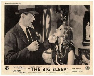 The Big Sleep British Lobby Card Humphrey Bogart Martha Vickers 1946