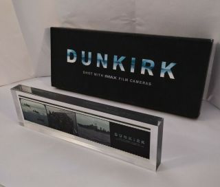 Rare Dunkirk Christopher Nolan Imax Film Cell - Mounted In 1 " Thick Plexiglass