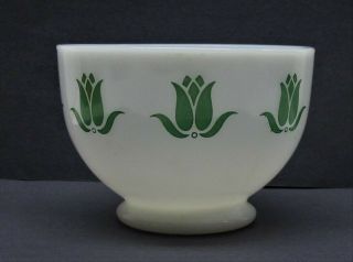 Vintage Fire King Tulip Cottage Cheese Footed Bowl
