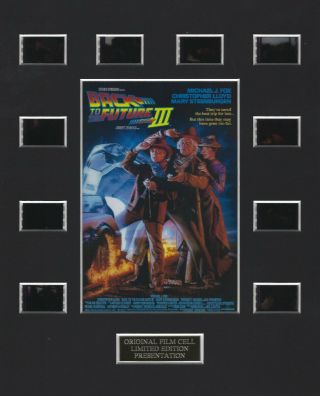 Back To The Future Iii Authentic 35mm Movie Film Cell 8x10 Matted Display W/coa