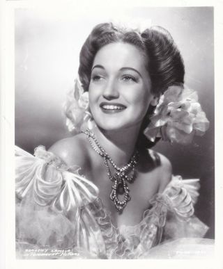 Dorothy Lamour Bare Shoulder Stylish Pose Stunning Portrait 1940s Orig Photo 52