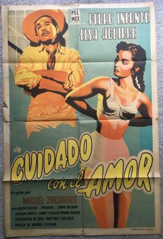 Pedro Infante,  Elsa Aguirre Piporro,  Cuidado Con El Amor Arg Movie Poster 182