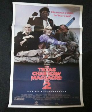 The Texas Chainsaw Massacre Part 2 (1986) Folded Version A Movie Poster