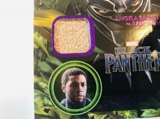 Black Panther Marvel Movie Rare Boseman And Bassett Double Memorbilia Insert 2