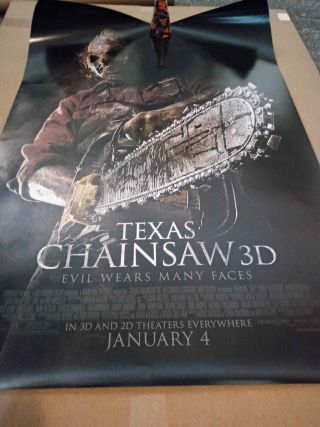 Texas Chainsaw Massacre 3d Evil Wears Many Faces 2013 27x40 Double S