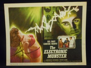 The Electronic Monster 1960 Title Lobby Card Cult Horror Rod Cameron Mary Murphy