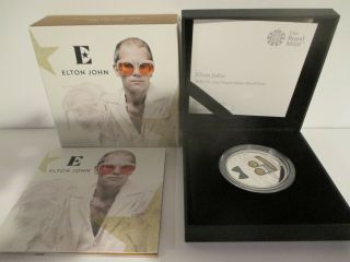 2020 Uk Royal Music Legends Elton John 1oz Silver Proof Coin