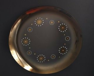 Dorothy Thorpe Mid Century Modern Atomic Starburst Glama Glass Platter
