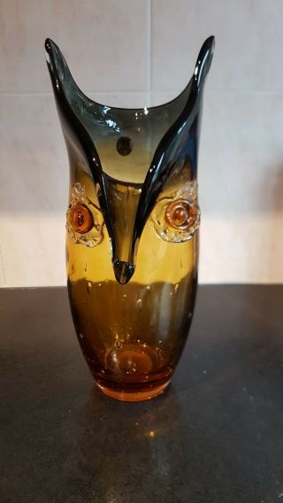 Murano Glass Owl Vase