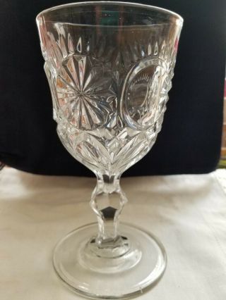 EAPG Boston and Sandwich Glass 1850s Star and Punty aka Chilson Pattern Goblet 3