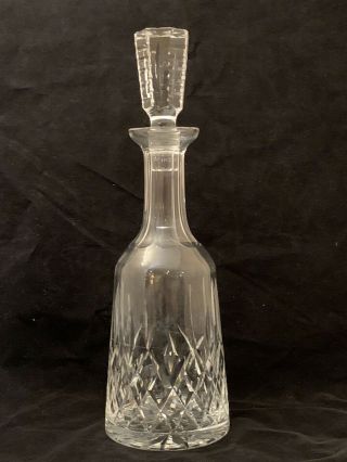 Vintage Waterford Cut Crystal Glass Decanter 13 " H (liquor,  Wine).  Ireland Nr