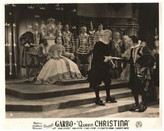 Queen Christina Lobby Card Greta Garbo On Throne John Gilbert 1933