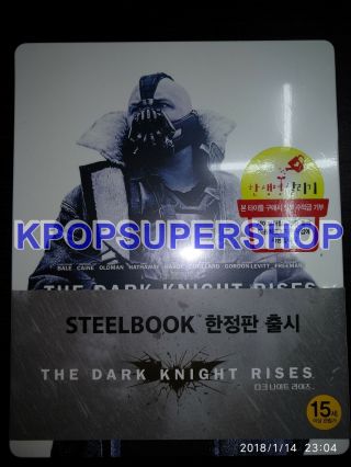 Batman The Dark Knight Rises Blu Ray White Steelbook Limited Dvd