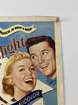 ON MOONLIGHT BAY Movie Poster (Good) Half Sheet 1951 Doris Day 129 3