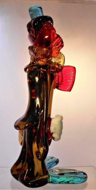 Large Heavy Vintage Murano Italian Art Glass Clown Perfect Present 3