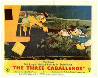 The Three Caballeros Walt Disney Animation Lobby Card 1944 Donald Duck