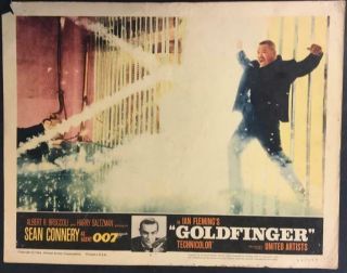 007 Sean Connery As Bond Watches Oddjob Get Fried Goldfinger 1964 Lobby Card 161