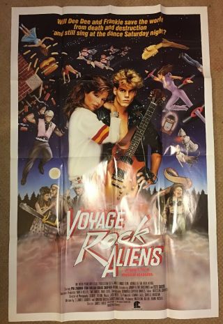 Voyage Of The Rock Aliens 1984 Movie Poster Folded Pia Zadora & Craig Sheffer