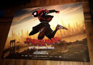 Spider - Man Into The Spider - Verse 5ft Subway Movie Poster 2018 Miles Morales