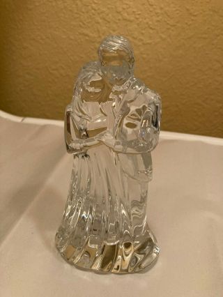 Waterford Lead Crystal 7 1/4 " Bride And Groom Clear Figurine