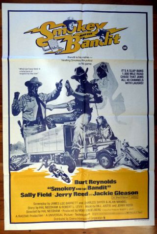 Smokey And The Bandit 1977 Australian One Sheet Movie Poster