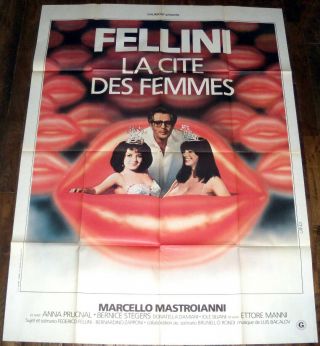 City Of Women Federico Fellini Italy Marcello Mastroianni Large French Poster