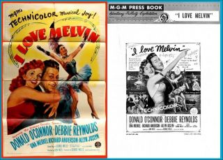 I Love Melvin Pressbook And Poster,  Debbie Reynolds,  Donald O 