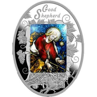 Good Shepherd 1.  5 Oz Proof Silver Coin 2500 Francs Cameroon 2017