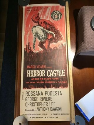Vintage 1964 Horror Castle 14x36 Lobby Poster,  Virgin Of Nuremberg)