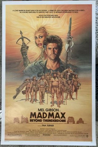 Mad Max Beyond The Thunderdome Movie Poster 1 Sheet Rare Rolled 27x41