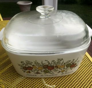 Vintage Pyrex Corning Ware Spice Of Life 5 Quart Casserole Dish With Lid A - 5 - B 2