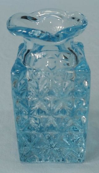 Vintage Imperial Glass Co.  Square Bud Vase Mt.  Vernon aka Diamond Block 2