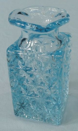 Vintage Imperial Glass Co.  Square Bud Vase Mt.  Vernon aka Diamond Block 3