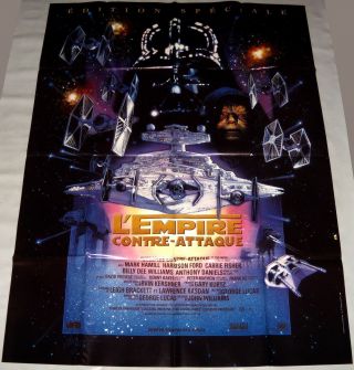 The Empire Strikes Back Star Wars Darth Vador George Lucas Large French Poster
