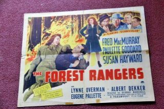 The Forest Rangers 1942 Movie Poster With Susan Hayward