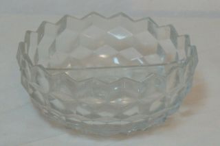 Fostoria HEAVY Antique Crystal Condiment Bowl W/ Stainless Serving Spoons 3